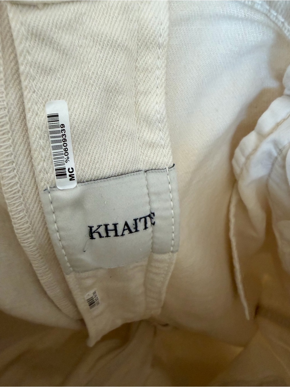 Khaite Vivian High-Rise Jeans - Cream Off-White - Size 29 - Picture 8 of 8